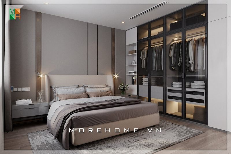 Mẫu giường ngủ bọc da kiểu dáng hiện đại, gam màu nhẹ nhàng mang lại cho bạn cảm thấy thoải mái mà thư giãn hơn trong quá trình nghỉ ngơi